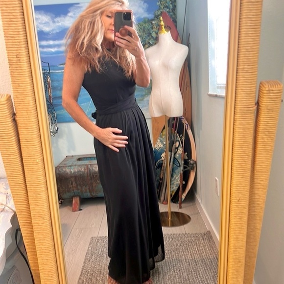 VTG Patrick Collection,Exquisite Flowing Palazzo Jumpsuit,Extra-Large Wrap-Tie,8 - Picture 5 of 15